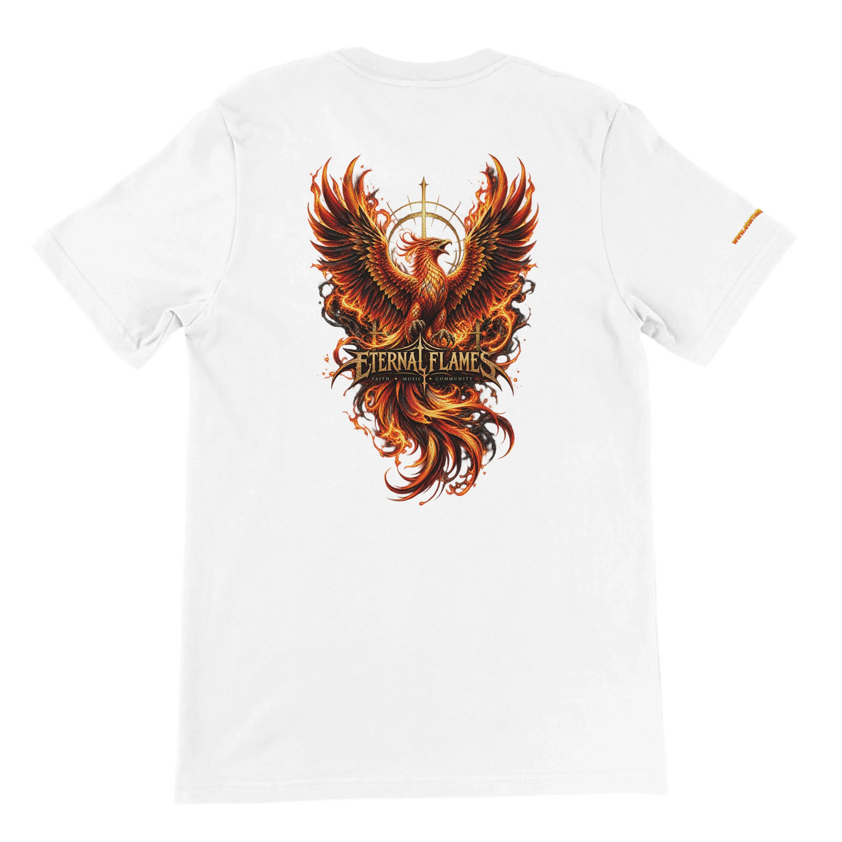 ETERNAL PHOENIX Eternal Flames premium unisex T-shirt – large phoenix back print